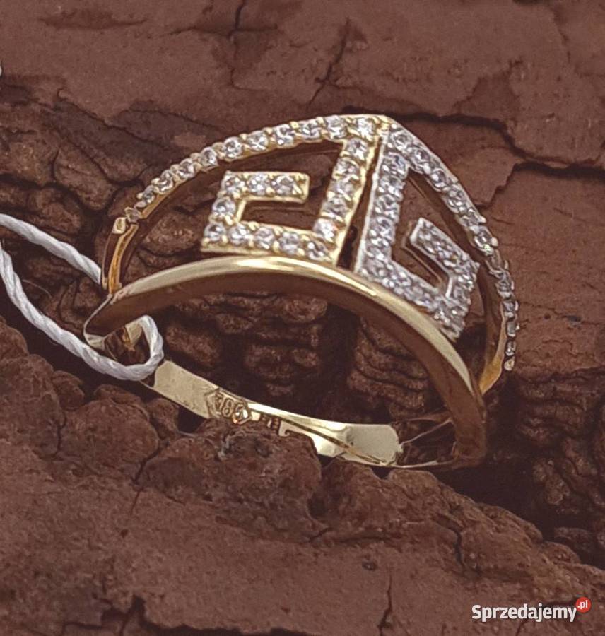 Pierścionek r12 Złoty pr585 Glamour Korona Z717 Poznań