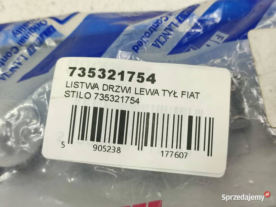 LISTWA DRZWI LEWY TYŁ FIAT STILO 20012008 NOWA osobowe Osłony i zaślepki