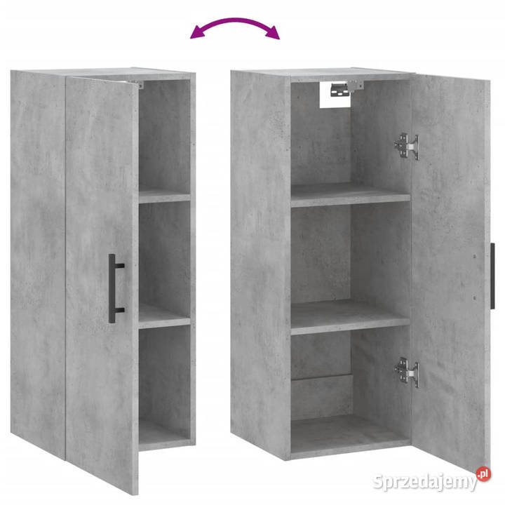 Szafka wisząca szarość betonu 345x34x90 WM828880 Warszawa