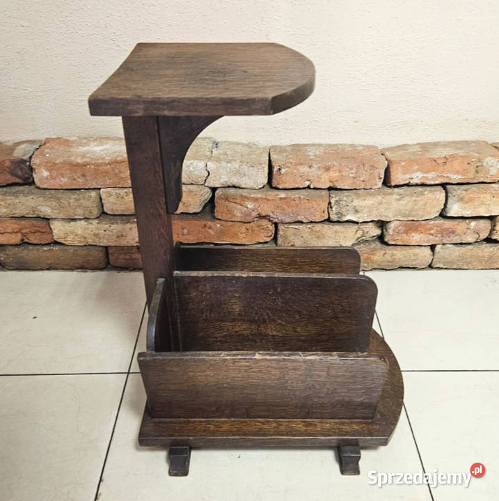 Gazetnik drewniany z podstawką śląskie Pszczyna sprzedam