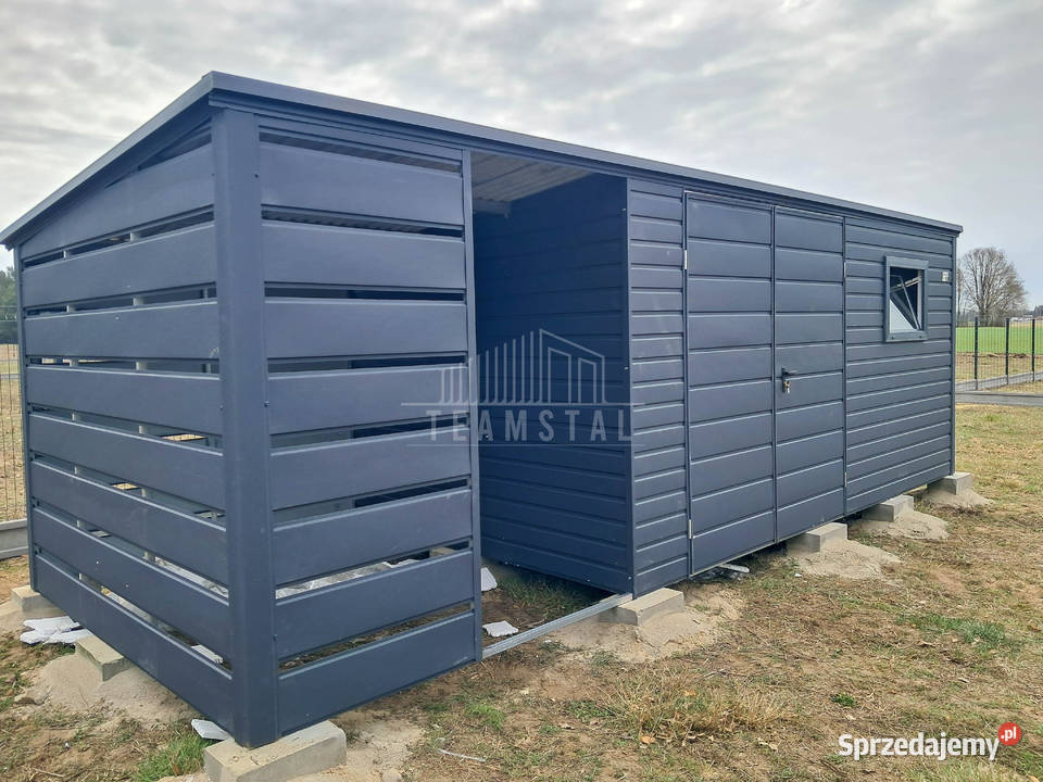Schowek domek ogrodowy 45x25m wiata 2m brama Lubartów