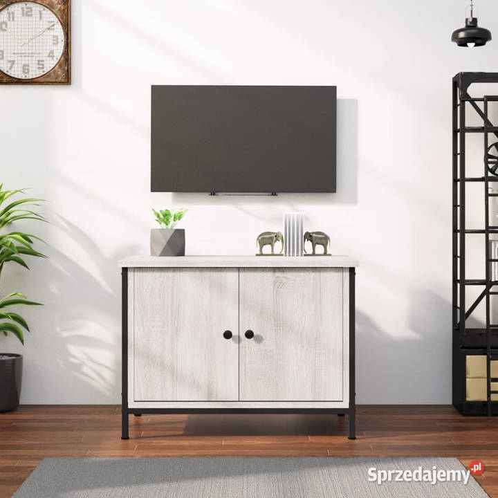 Szafka TV z drzwiczkami szary dąb sonoma Warszawa