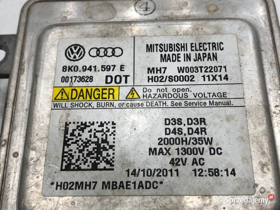 PRZETWORNICA XENON VW CC B7 8K0941597E 1116