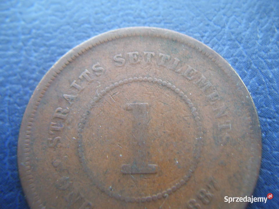 Stare monety 1 cent 1887 Straits Settlements Lesko sprzedam