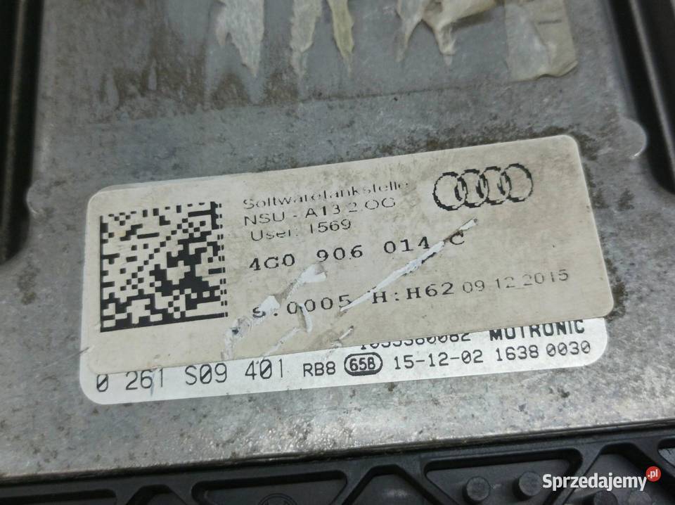 STEROWNIK SILNIKA 0261S09401 4G0906014C 40 TFSI