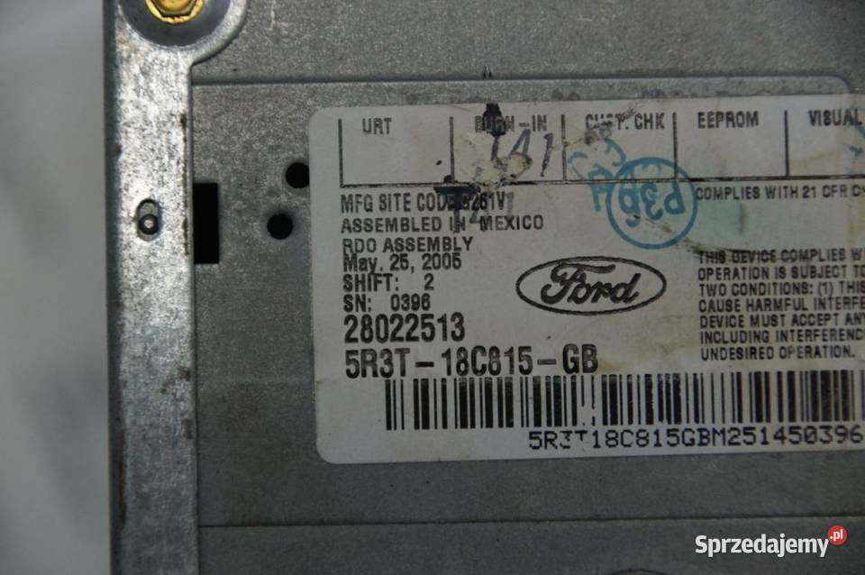 RADIO FORD MUSTANG V 5R3T18C815GB