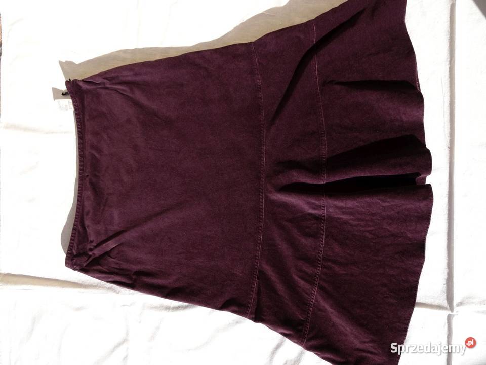 Marks Spencer spódnica midi aksamit 40 bordowa Nowy Sącz sprzedam