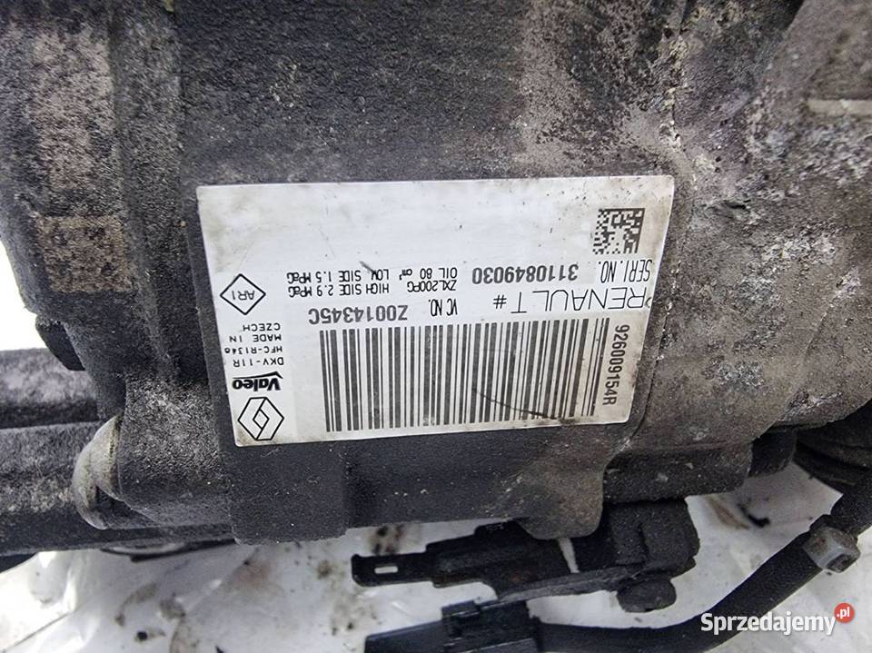 SPRĘŻARKA KLIMATYZACJI DACIA LOGAN 926009154R Lipno sprzedam