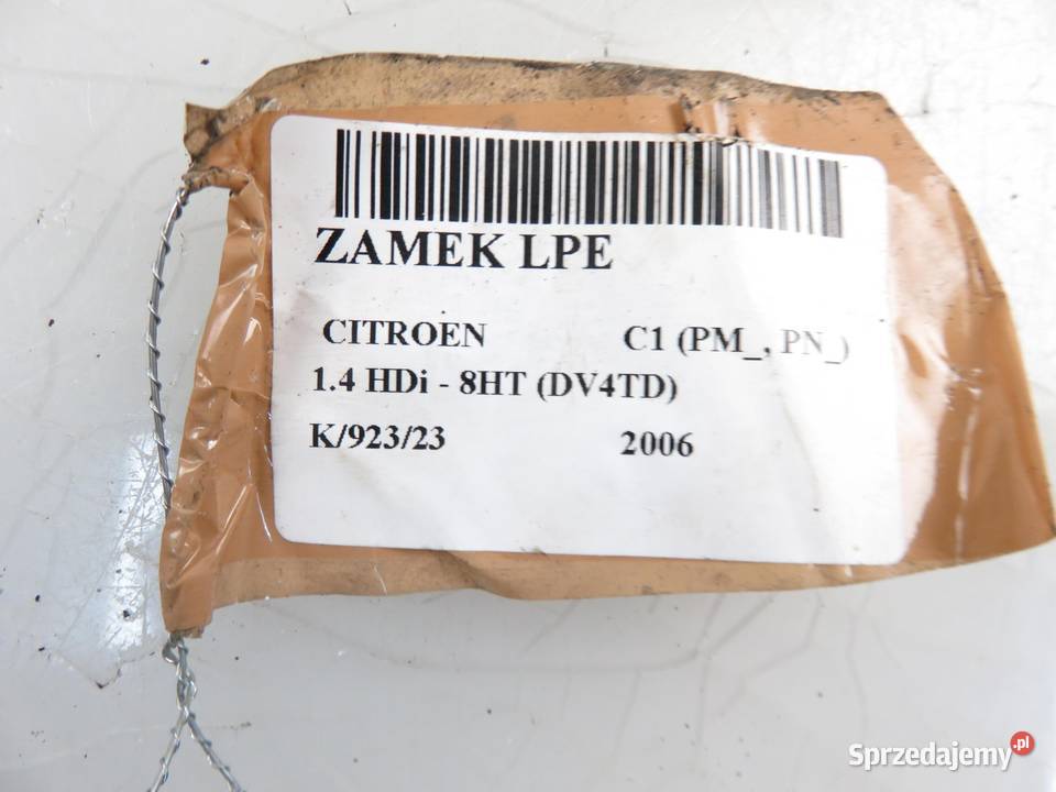 ZAMEK LEWY PRZEDNI CITROEN C1 5 PIN małopolskie