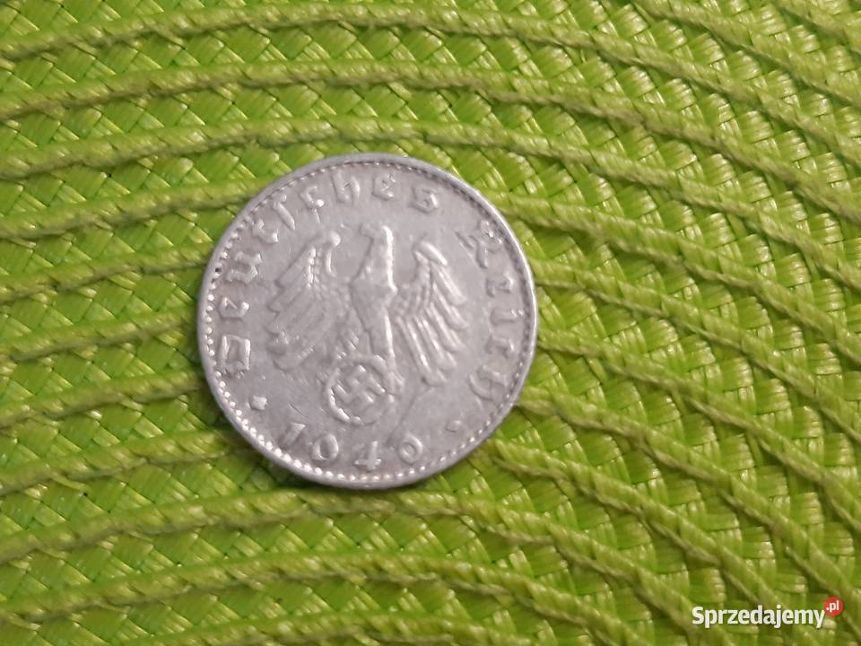 moneta Niemiec 50pf z 1940r Łomża
