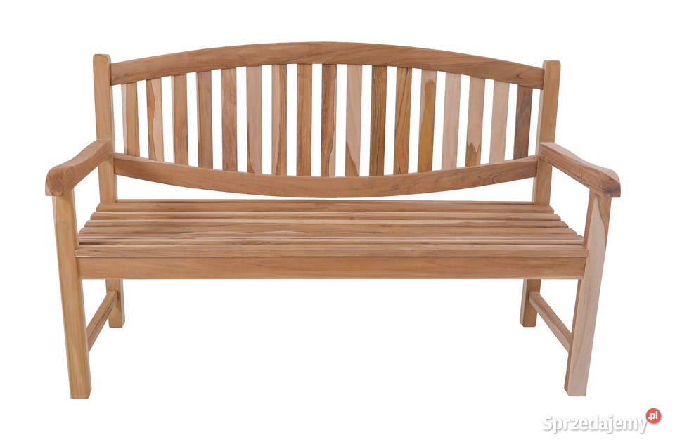 Ławka Oval150 z drewna teakowego Piaseczno