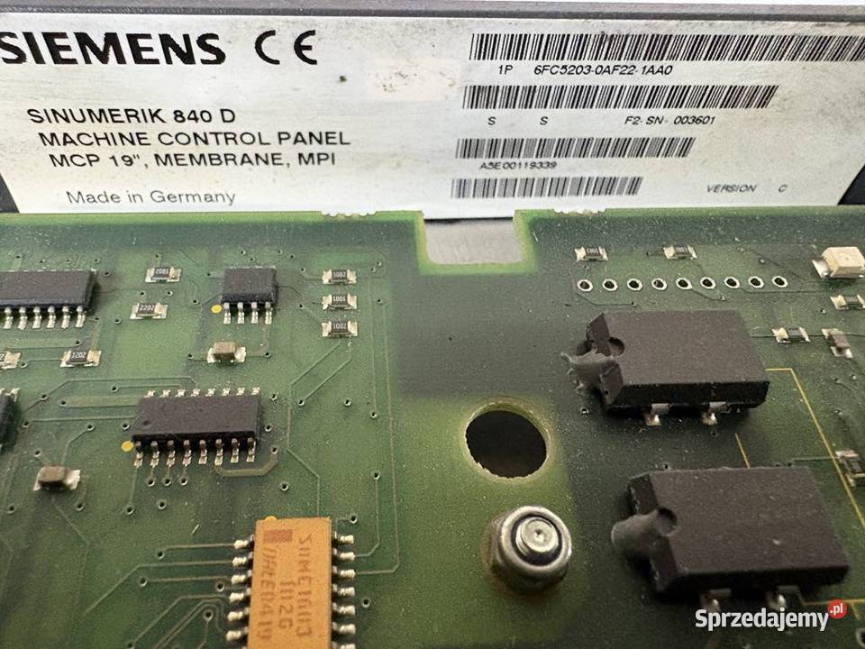 Siemens 6FC52030AF221AA0 Control Panel mazowieckie Warszawa sprzedam
