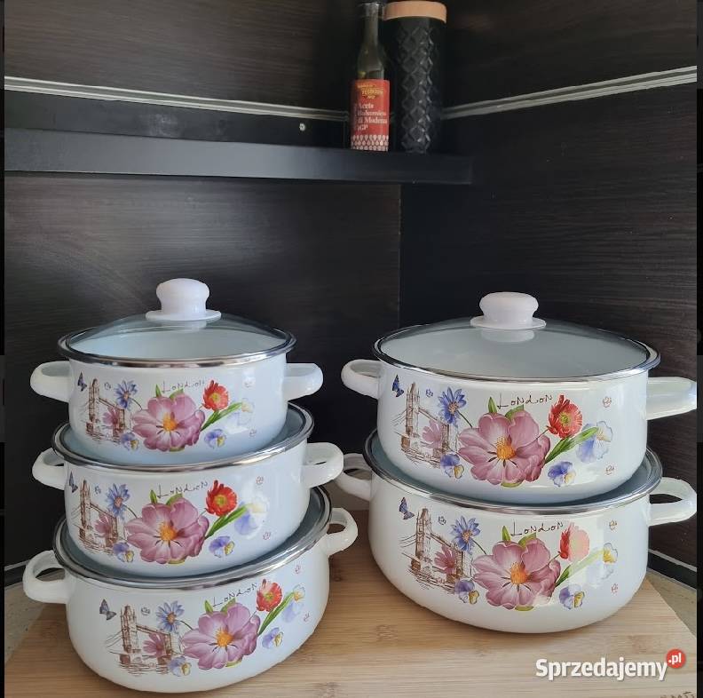 89 Garnki emaliowane London