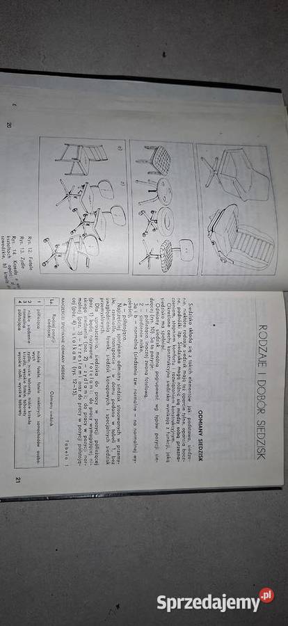 SIEDZISKA Michał Stępowski 1973 biblia ergonomii Antykwariat Łęczyca sprzedam