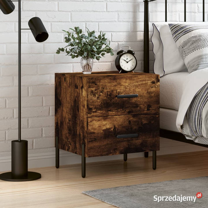 Szafka nocna przydymiony dąb 40x35x475 WM827334 Nocne