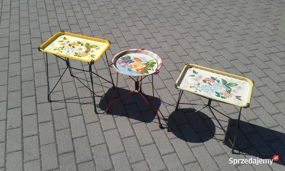 Stolik składany stojak taca PRL design lata 60 pomorskie