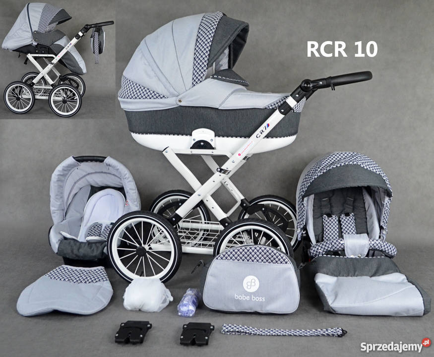 Wózek Dziecięcy 3w1 CR7 Retro wózki BabeBoss Aluminium Wrocław