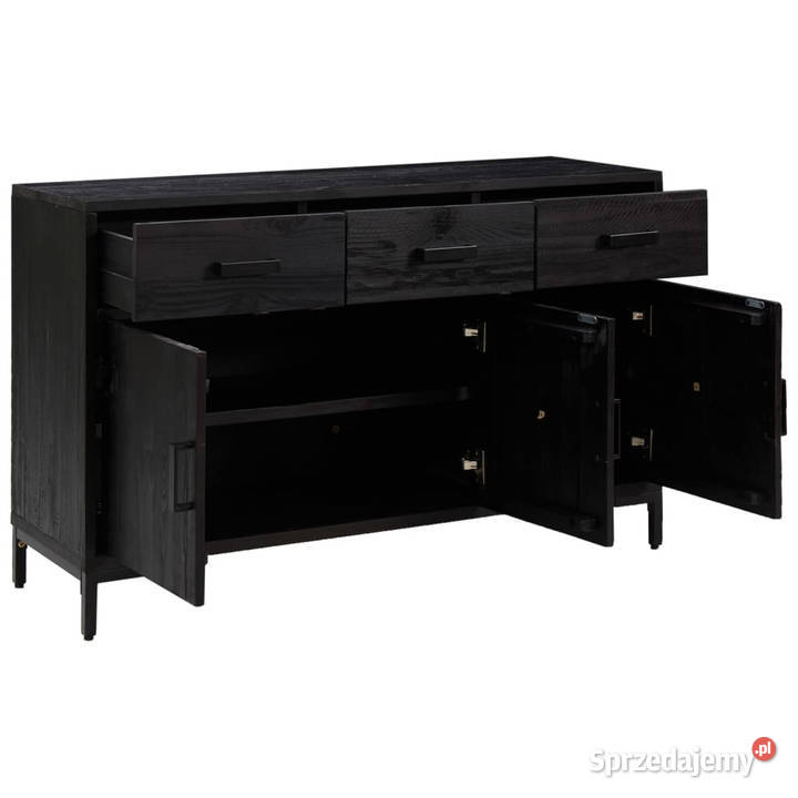 Szafka czarna 110x35x70 lite drewno sosnowe Warszawa