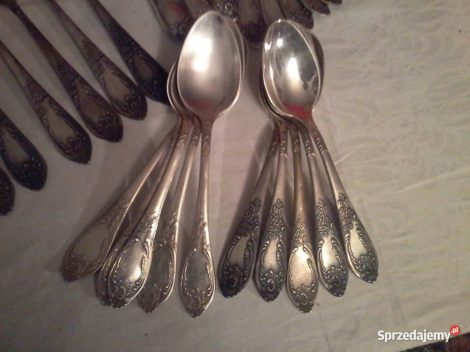sztućce posrebrzane rokoko platery na sztuki Częstochowa