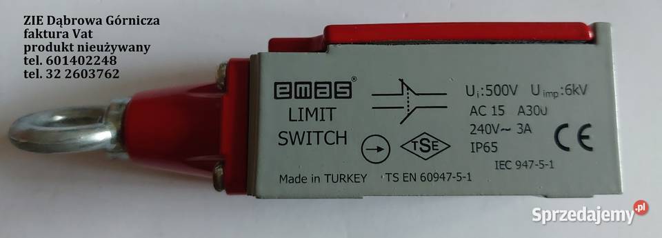 EMAS TS EN 6094751 wyłącznik krańcowy Dąbrowa Górnicza sprzedam