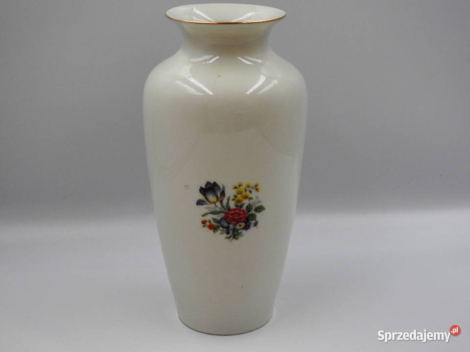 Piękny porcelanowy wazon sygnowany niemiecki kujawsko-pomorskie