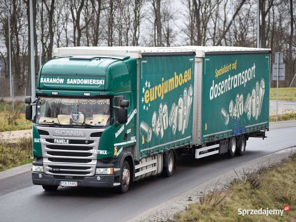 Scania R410 tandem zestaw 2016 4 sztuki Baranów Sandomierski