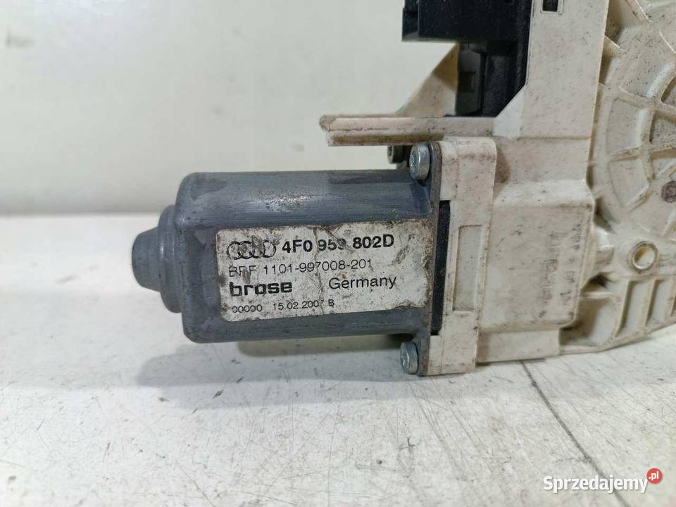 SILNICZEK OPUSZCZANIA SZYBY PRAWY PRZÓD AUDI A6 Wyposażenie elektryczne