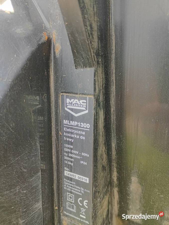 Kosiarka do trawy uszkodzona