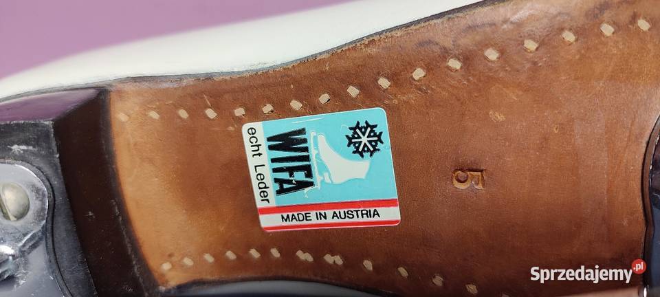 Skórzane łyżwy WIFA figurowe rozmiar 38 wkładka Jasień sprzedam