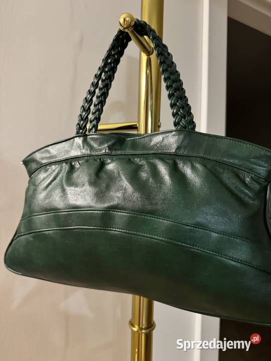 Torebka z naturalnej skóry z plecioną rączką Na Galanteria i dodatki Częstochowa