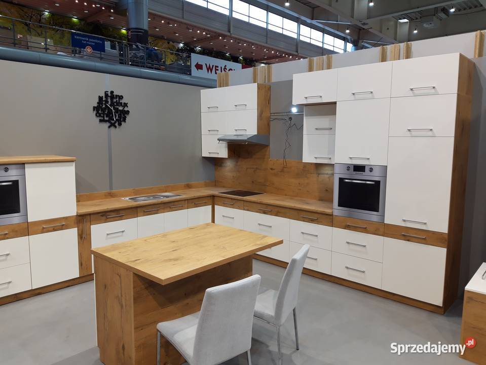 VIGO Meble kuchenne Szafki BIAŁY POŁYSK MDF DĄB