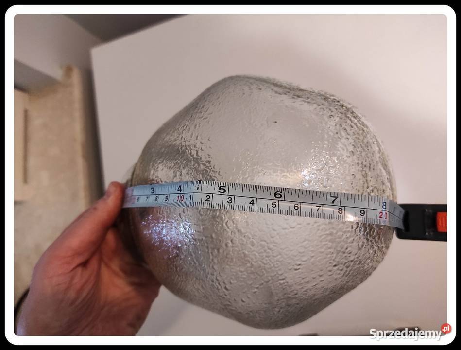 Szklany kulisty klosz zewnętrzny lampa Płock