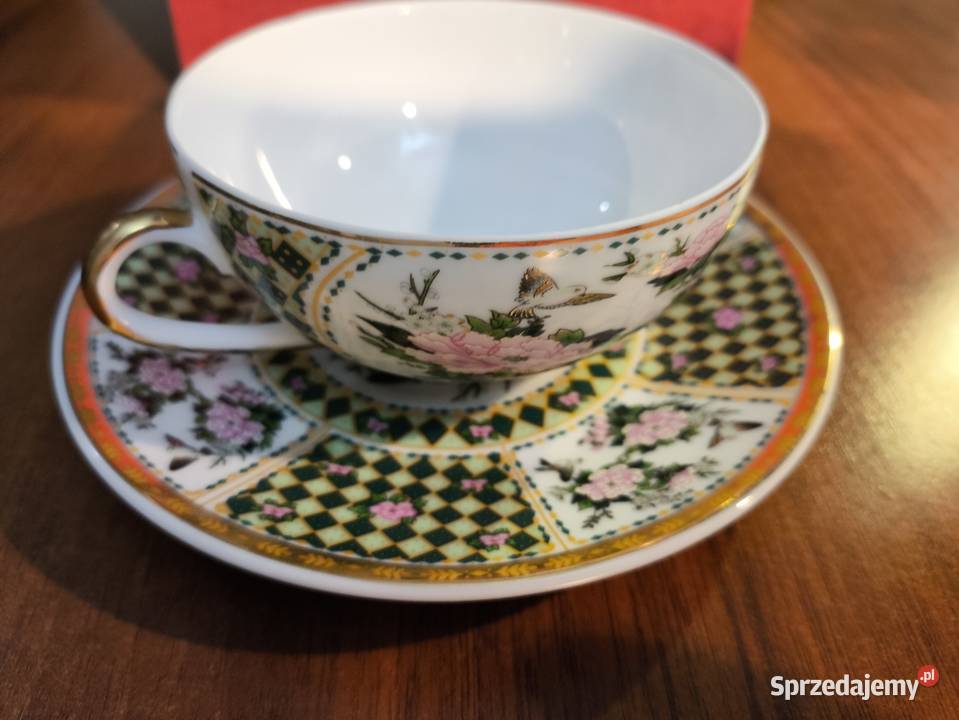 Porcelanowa filiżanka ze spodkiem Dominum Warszawa sprzedam