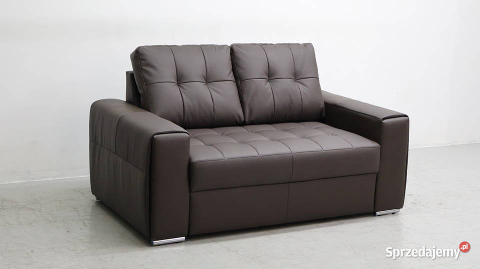2 osobowa sofa kanapa brązowa SKÓRA naturalna Poznań