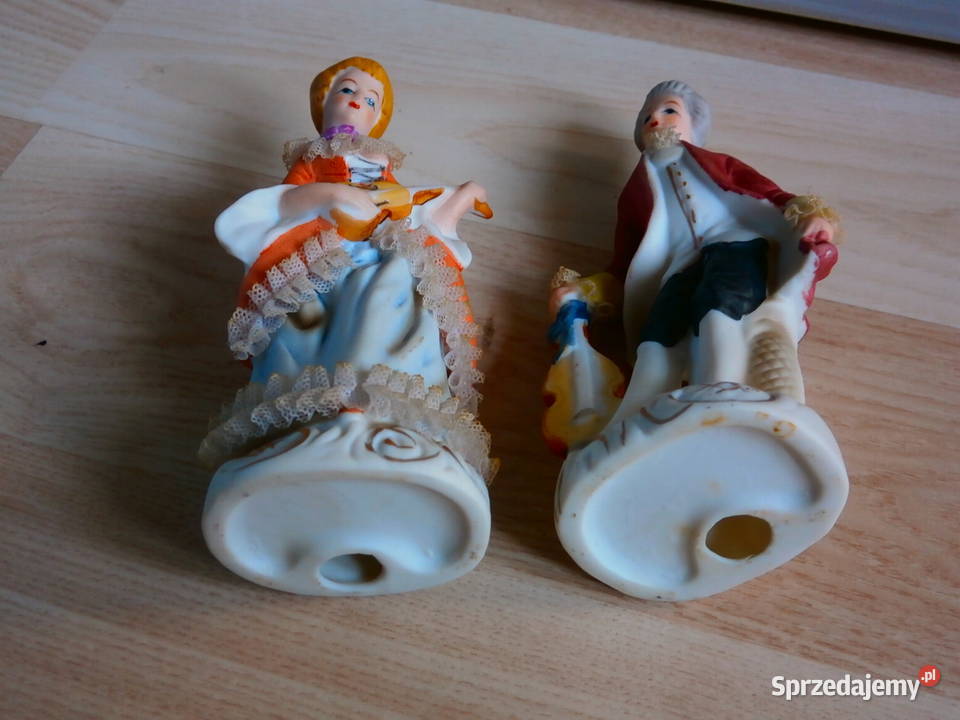 Figurki porcelanowe para z instrumentami 14 inny kolor Łódź