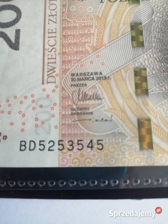 Banknoty CIEKAWE NUMERY nie RADAR Bytom sprzedam