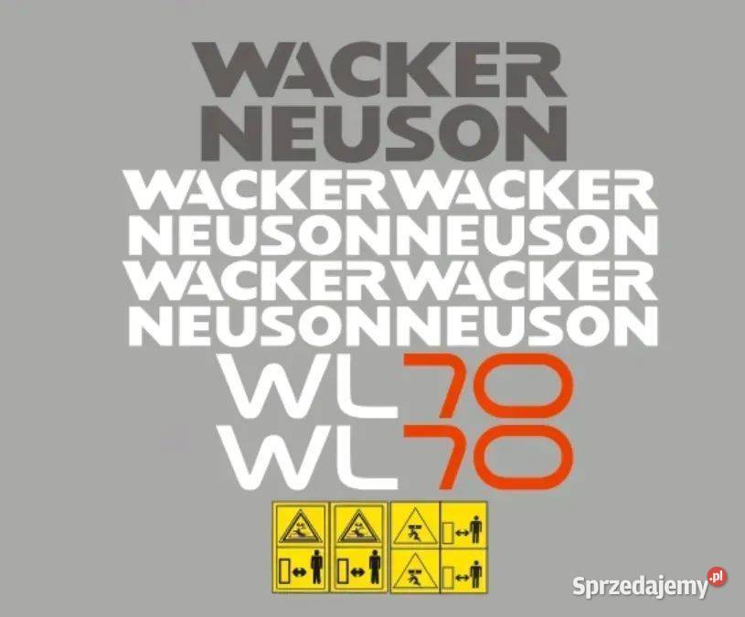 Naklejki oklejenie WACKER NEUSON WL70 Zamiennik Janików