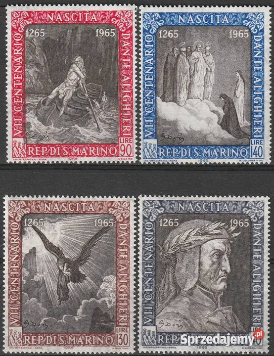 SAN MARINO DANTE ALIGHIERI 1965 CZYSTE Łódź