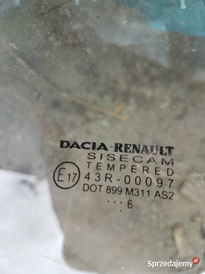 DACIA SANDERO II SZYBA DRZWI TROJKAT DRZWI LEWY Rok produkcji 2010 Boczne (drzwi) Turkowice