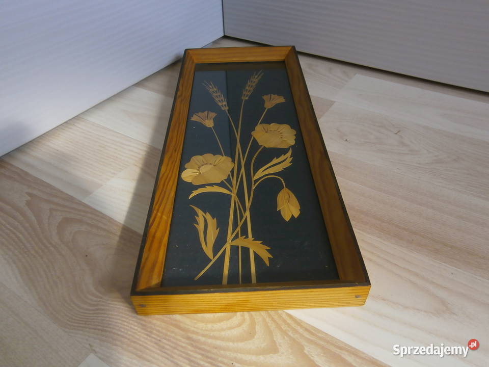 Obraz 41x17 w ramie rękodzieło vintage Łódź