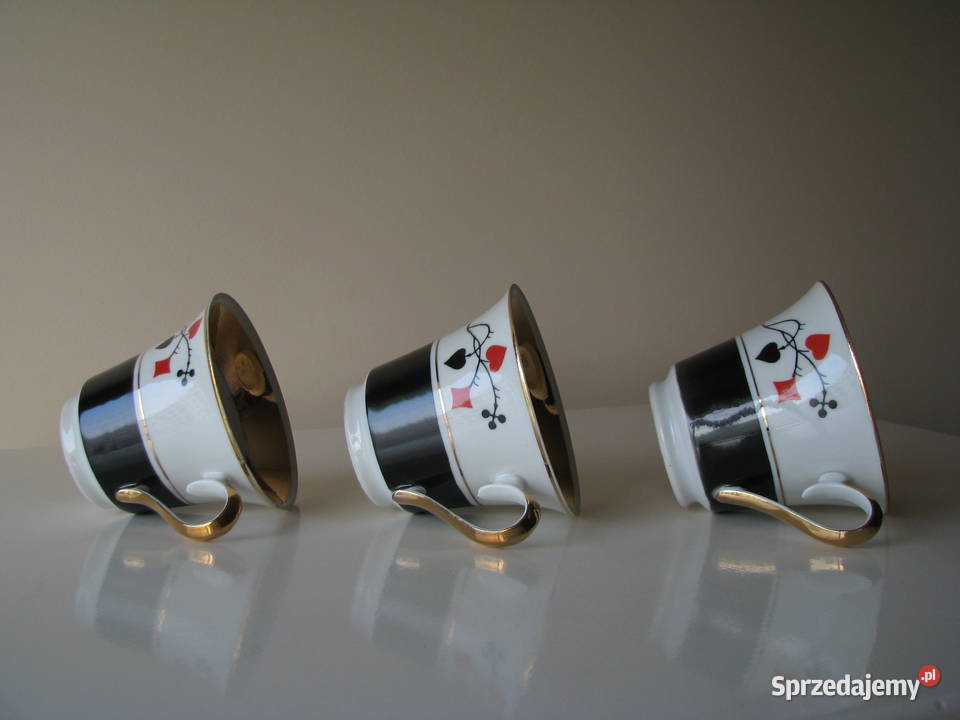 Piękne porcelanowe filiżanki karciane ze Ceramika i szkło Brzegi