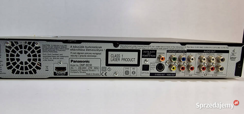 Panasonic DMPBD 30 DMPBD30 Bluray Player DVD Międzychód