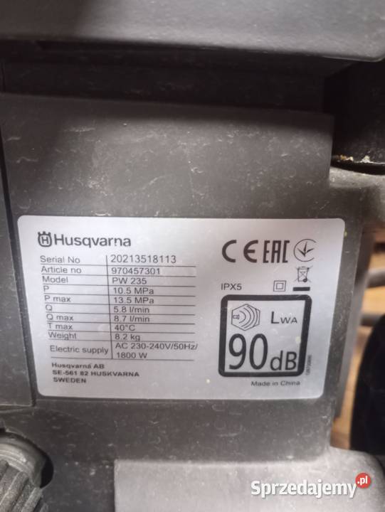 Myjka HUSQVARNA PW235 LOMBARDi Myjki ciśnieniowe