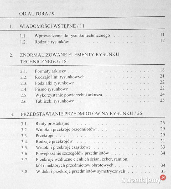 Podstawy rysunku technicznego Jan Burcan sprzedam