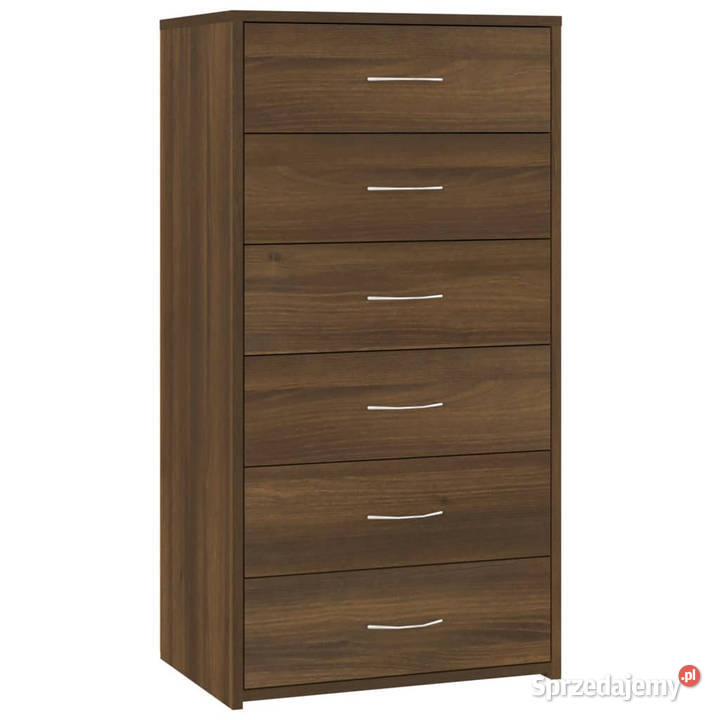 Komoda z 6 szufladami brązowy dąb 50x34x96 Meble Warszawa