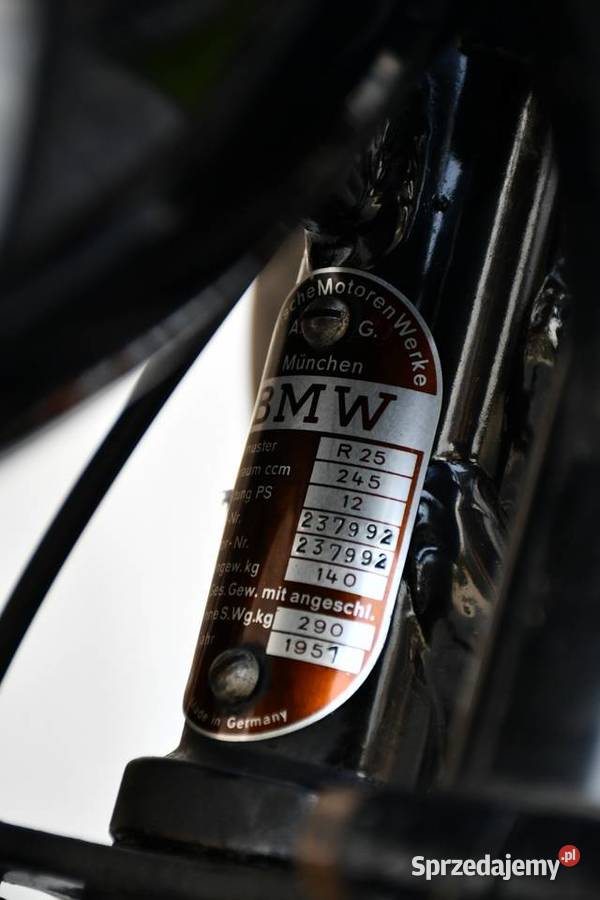 Bmw R25 z 1951 roku numery zgodne Gdańsk