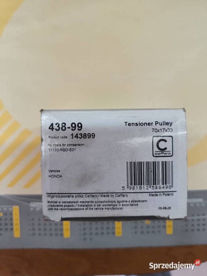 Rolka napinacza honda Civic VIII ufo 22cdti 140 Pozostałe Białystok