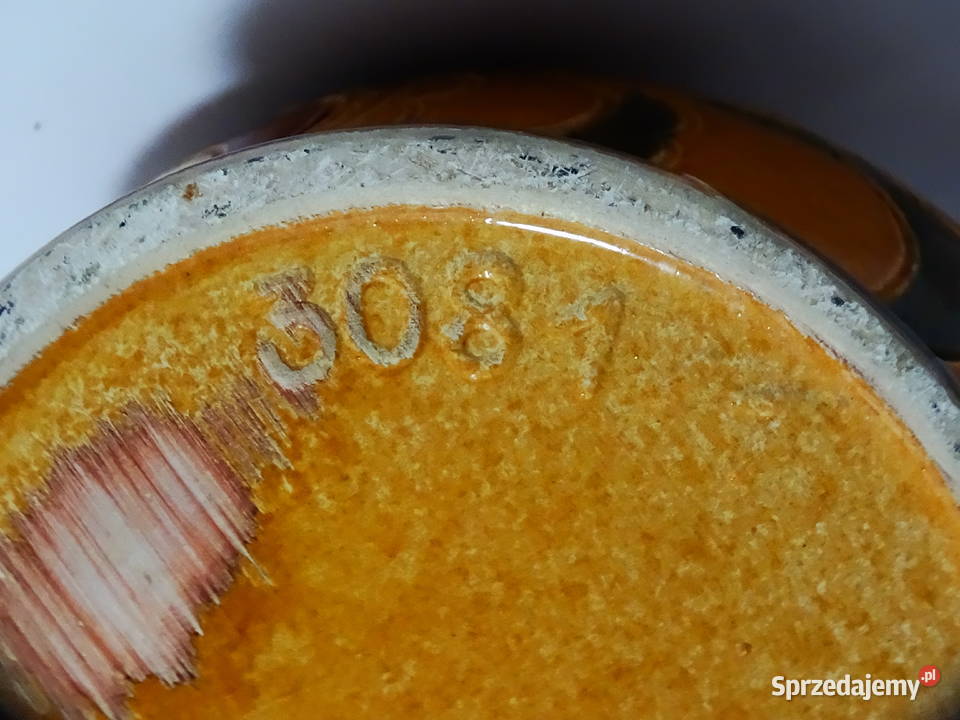 Dzbanek ceramiczny dekoracyjny ręcznie zdobiony lubelskie Biłgoraj