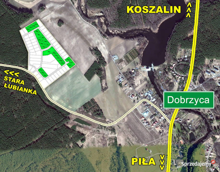 działki budowlane szambo Dobrzyca