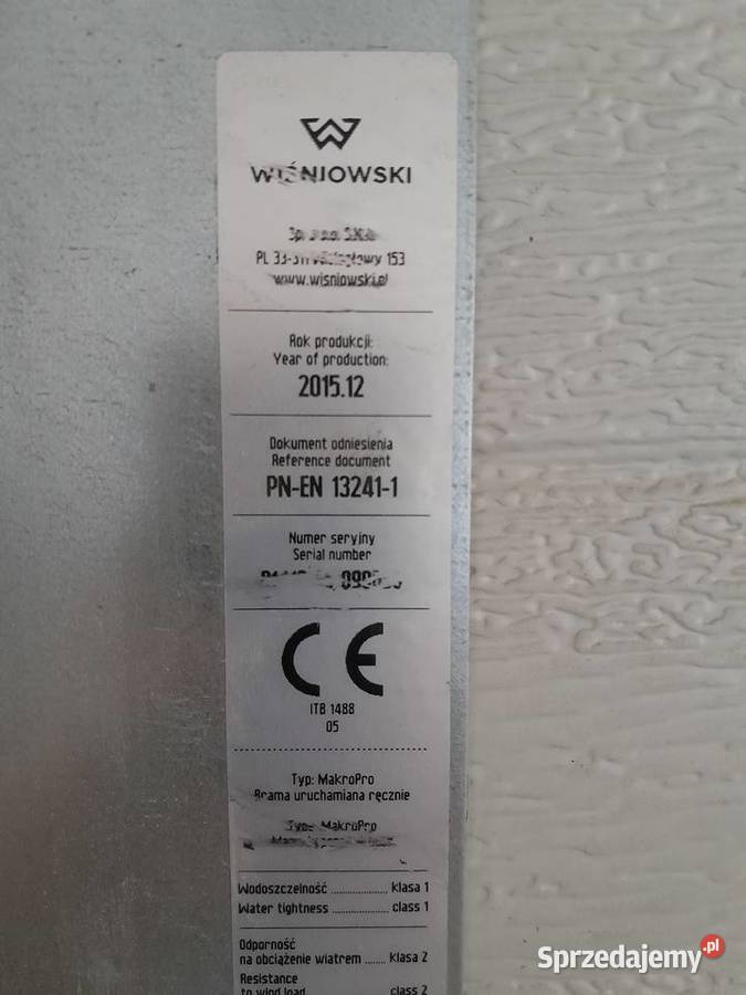 Brama garażowa segmentowa Wiśniowski 304x252 Poznań